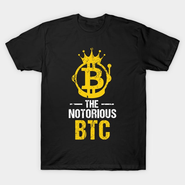 Funny The Notorious BTC Bitcoin Crypto T-Shirt by theperfectpresents